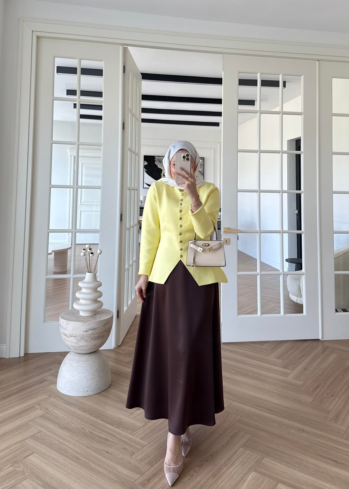 Moi Çelik Örme Hırka Sarı