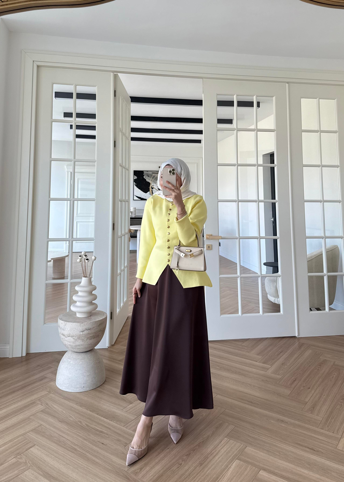 Moi Çelik Örme Hırka Sarı