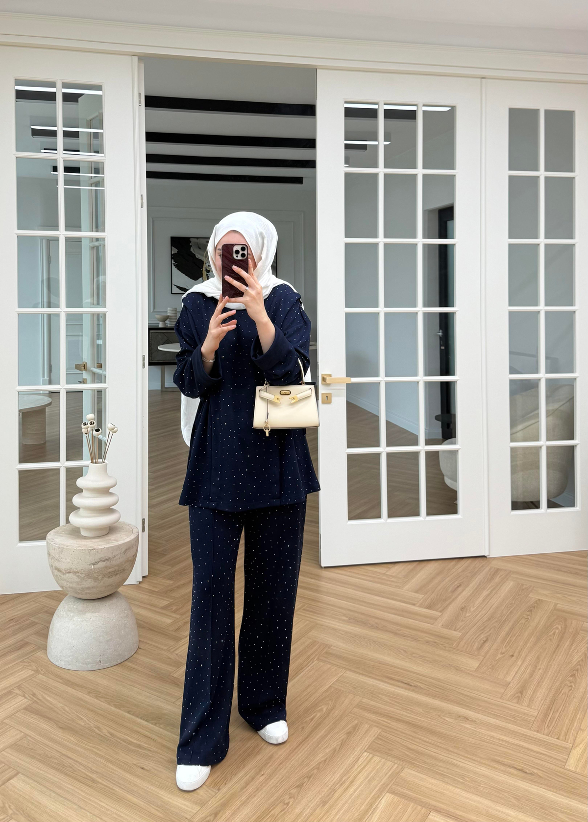 Monna Taşlı Oysh Takım Lacivert