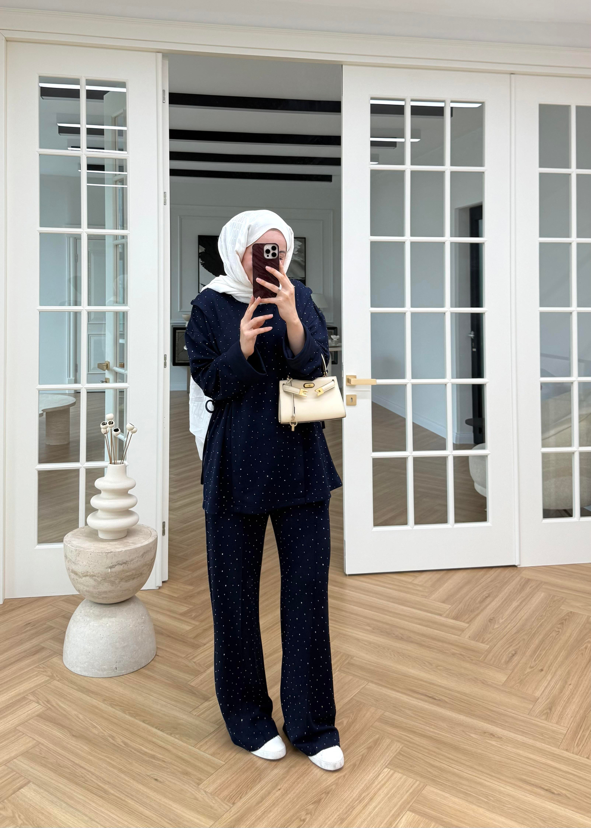 Monna Taşlı Oysh Takım Lacivert