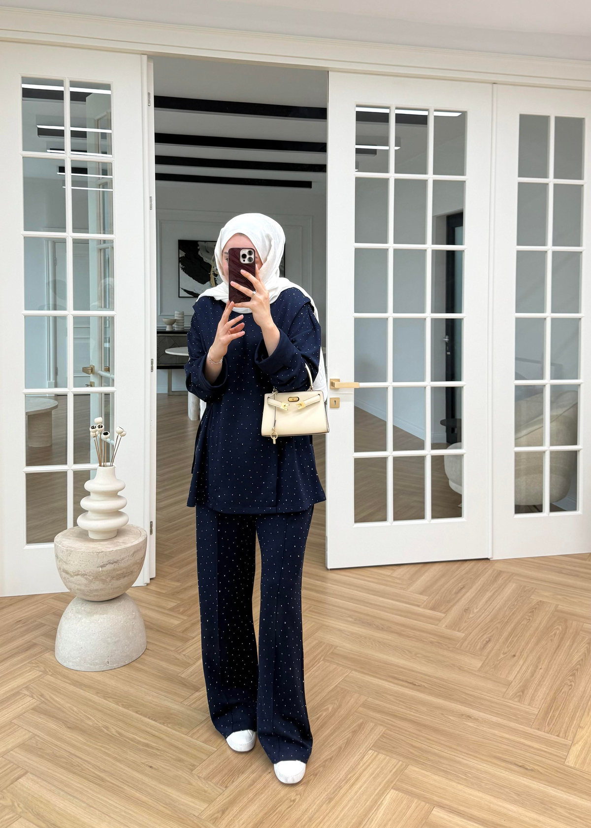 Monna Taşlı Oysh Takım Lacivert