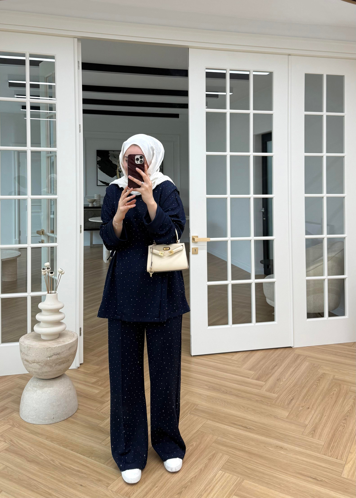 Monna Taşlı Oysh Takım Lacivert