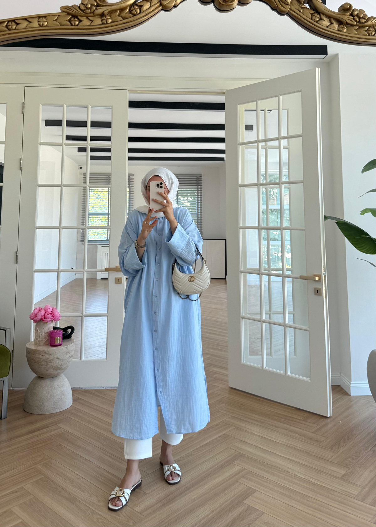 Müslin Gömlek Mavi