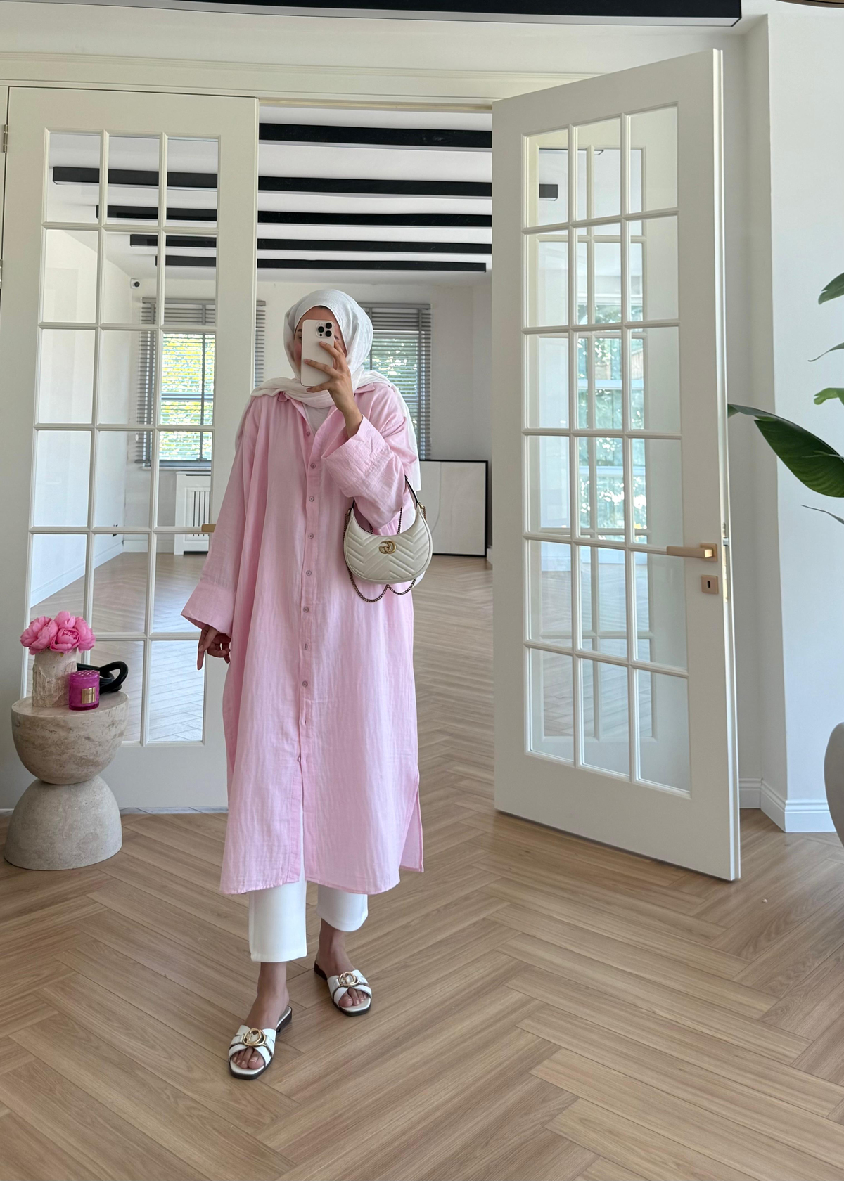 Müslin Gömlek Pembe