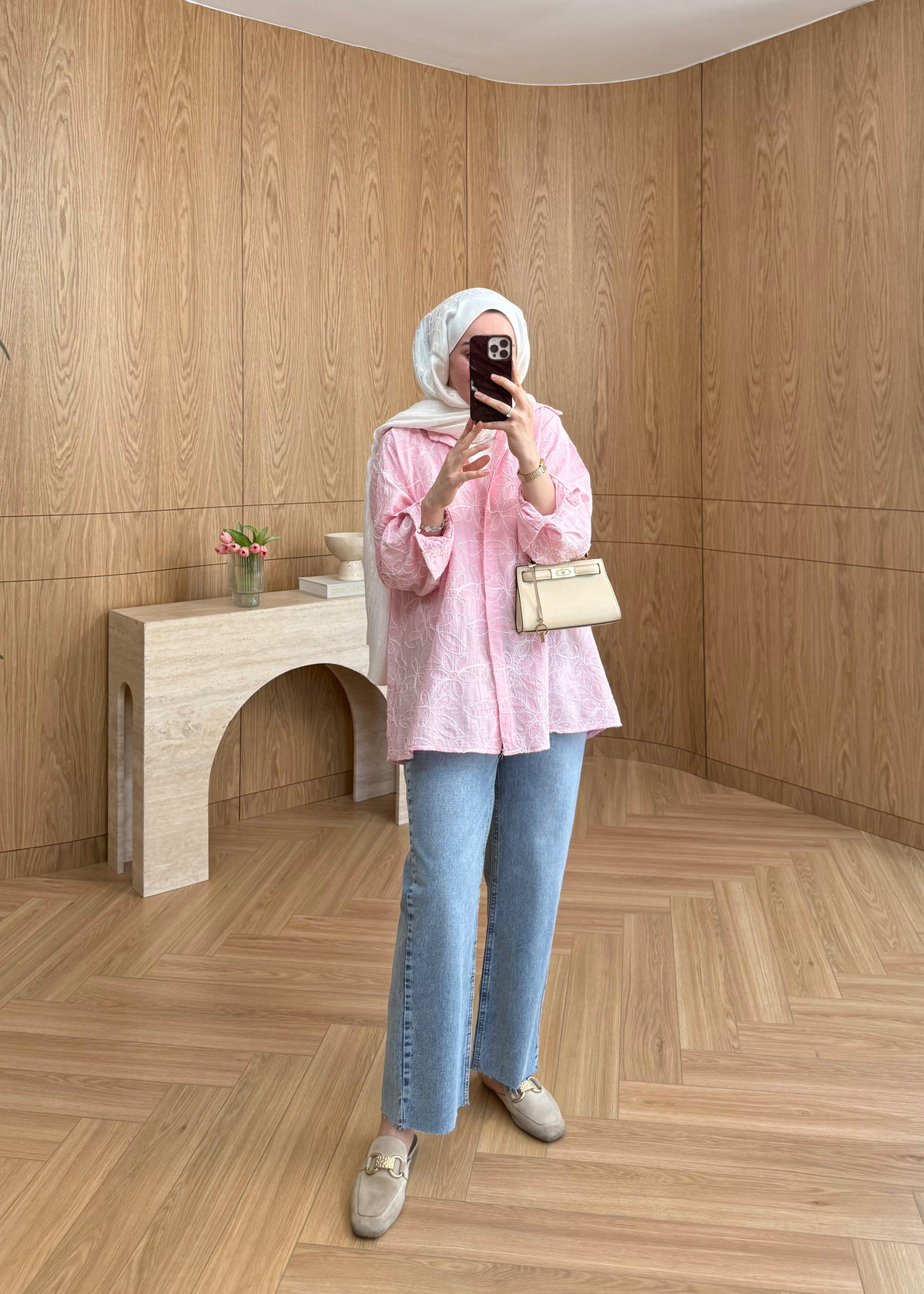 Nova Nakışlı Gömlek Pembe