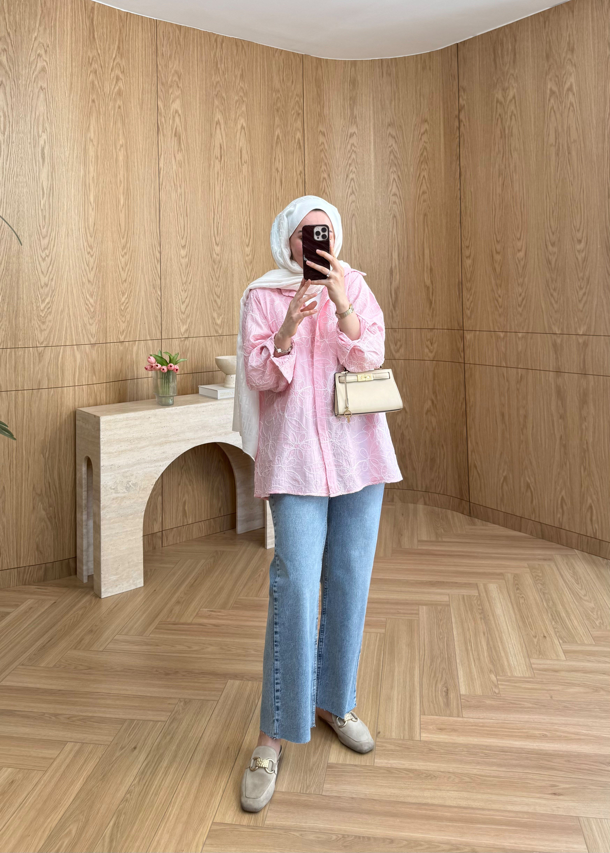 Nova Nakışlı Gömlek Pembe
