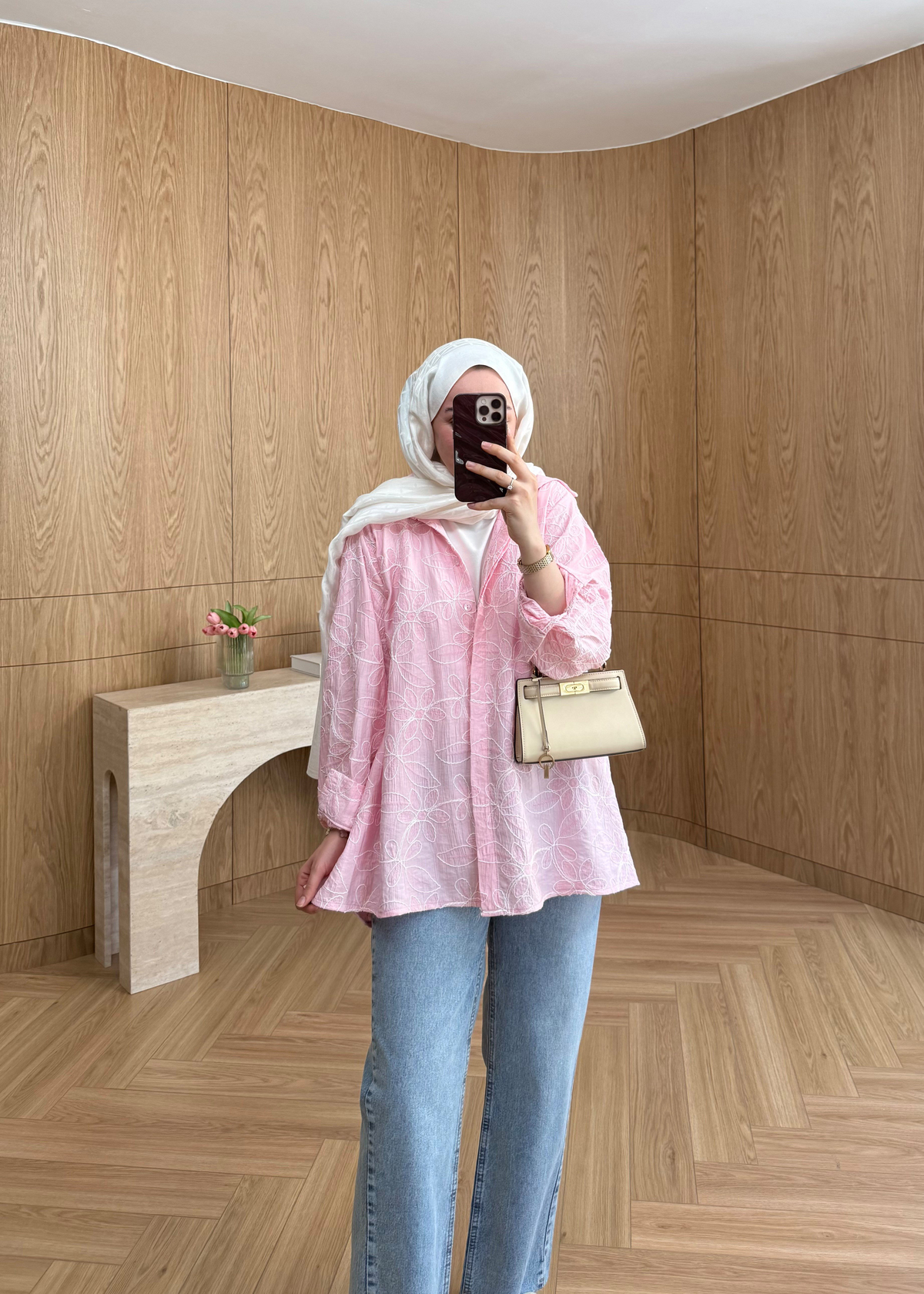 Nova Nakışlı Gömlek Pembe