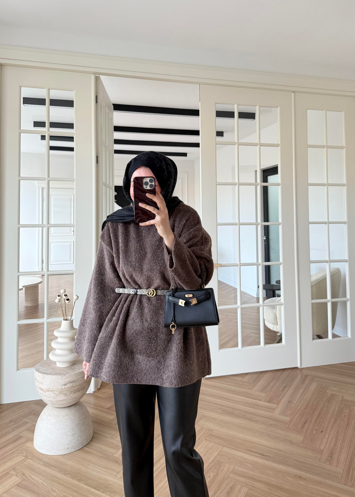 Pamuk Dokulu Kazak Kahverengi