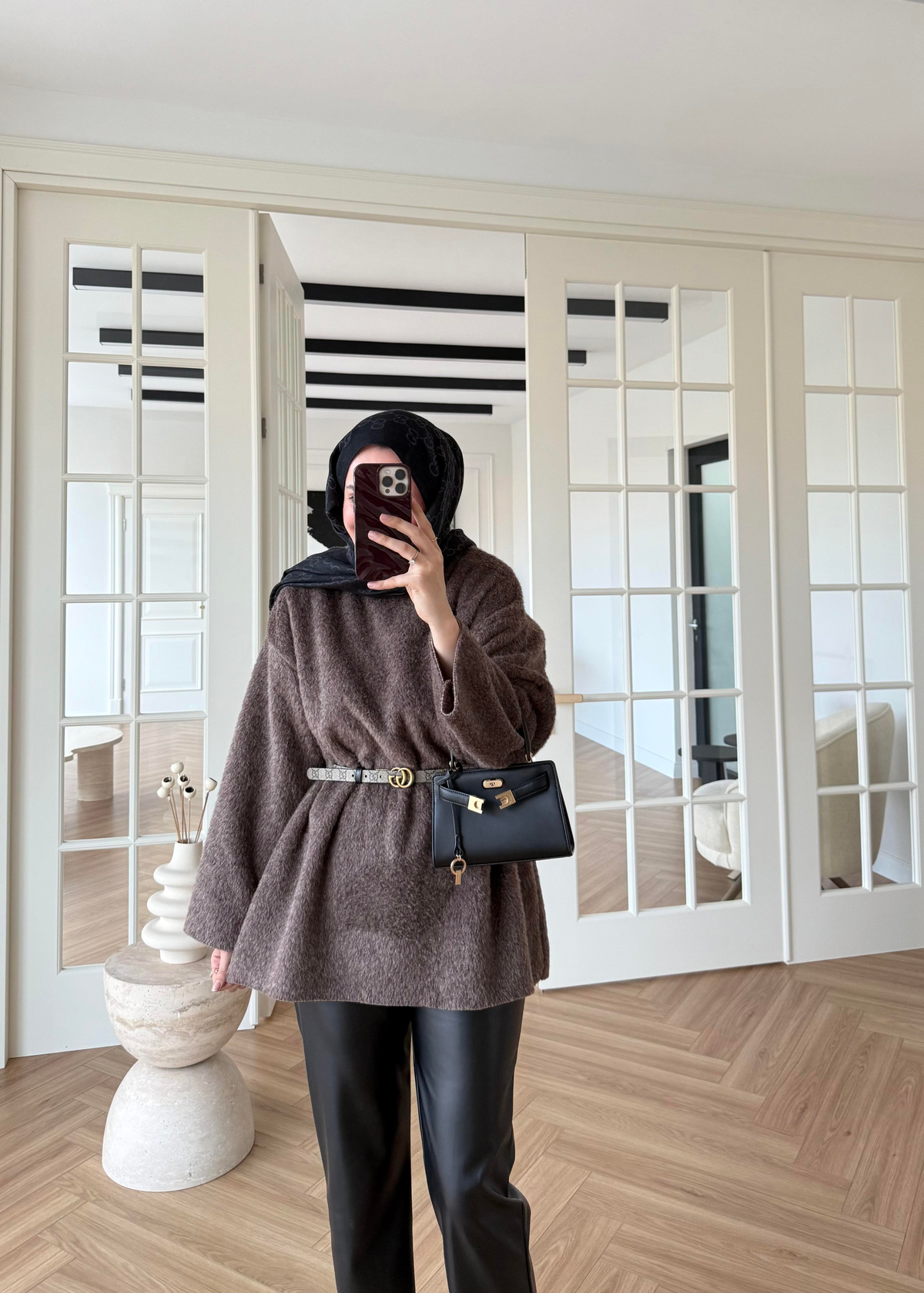 Pamuk Dokulu Kazak Kahverengi