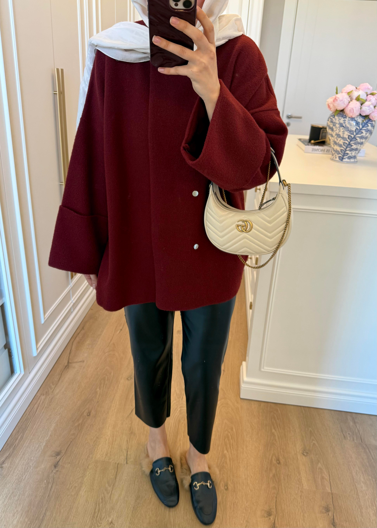 Parla Angora Hırka Bordo