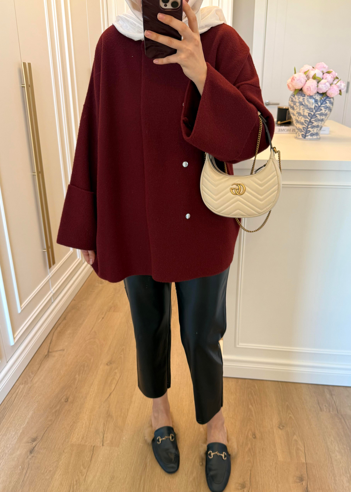 Parla Angora Hırka Bordo