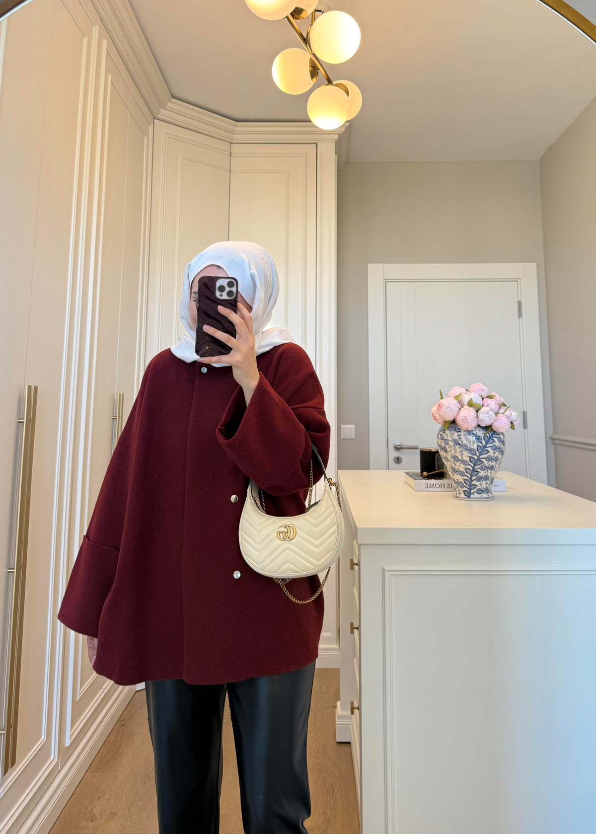 Parla Angora Hırka Bordo