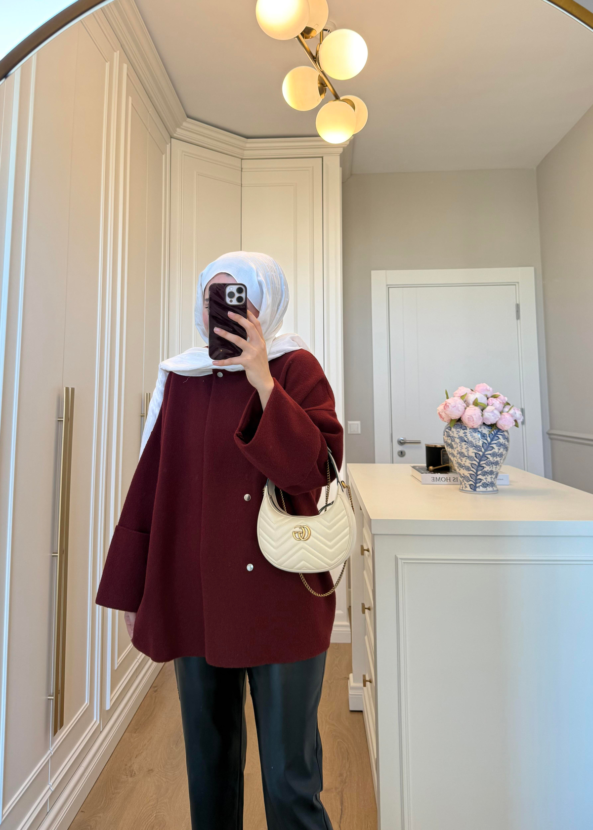 Parla Angora Hırka Bordo