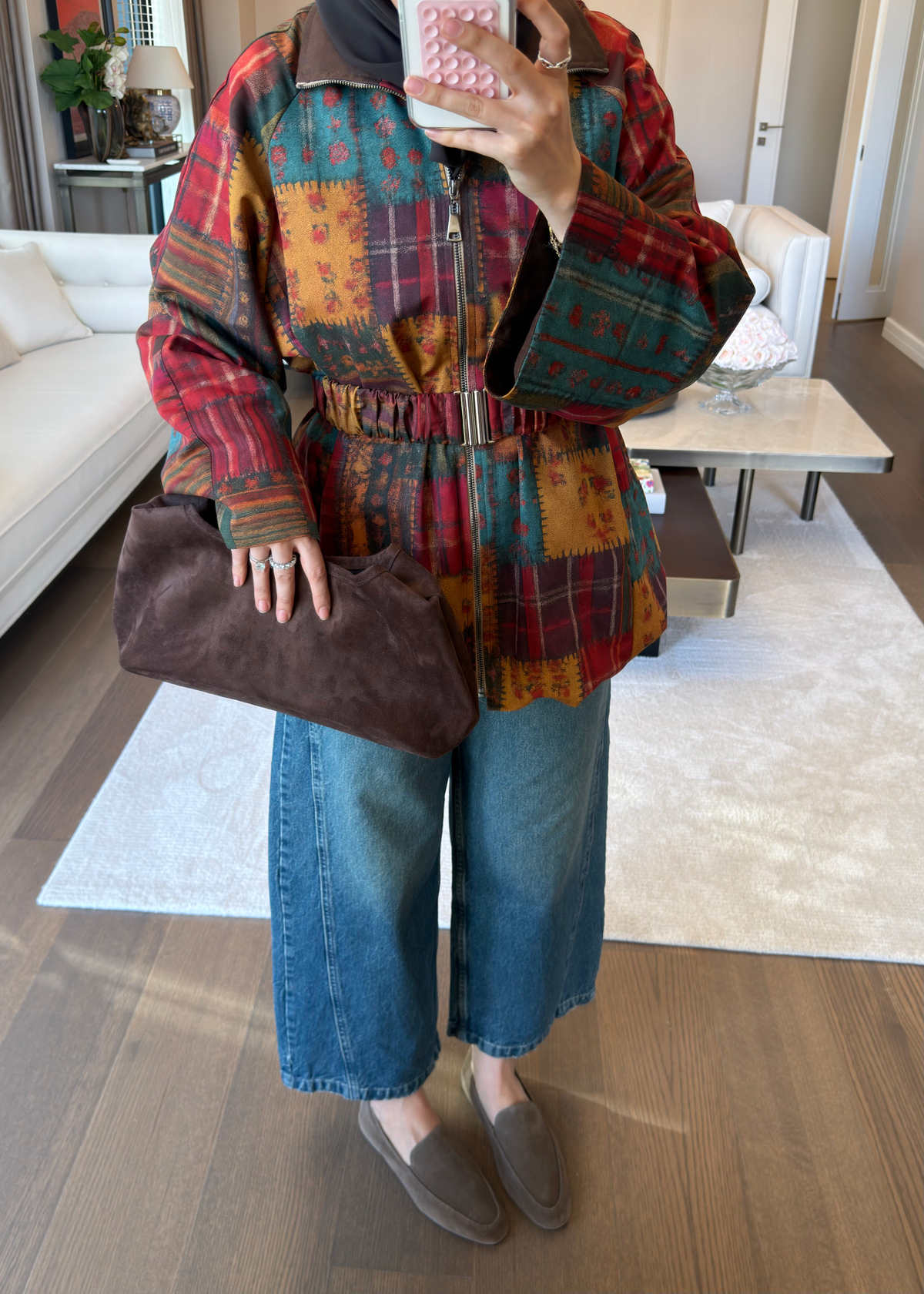 Patchwork Desen Trençkot