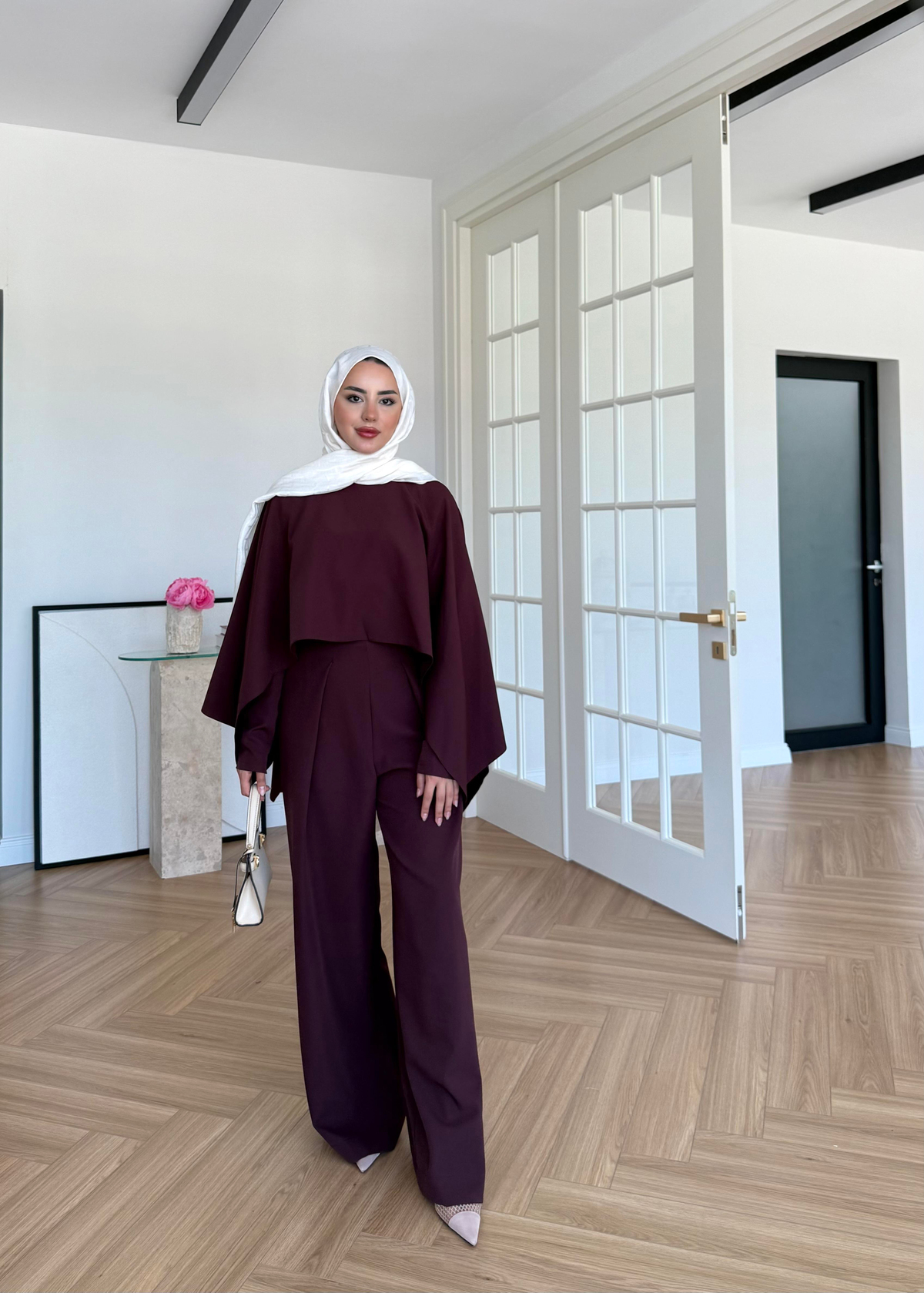 Pelerinli Tasarım Tulum Mürdüm