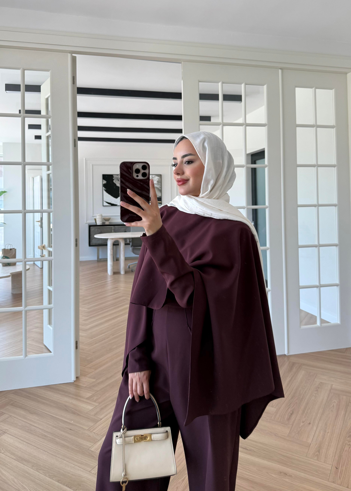 Pelerinli Tasarım Tulum Mürdüm