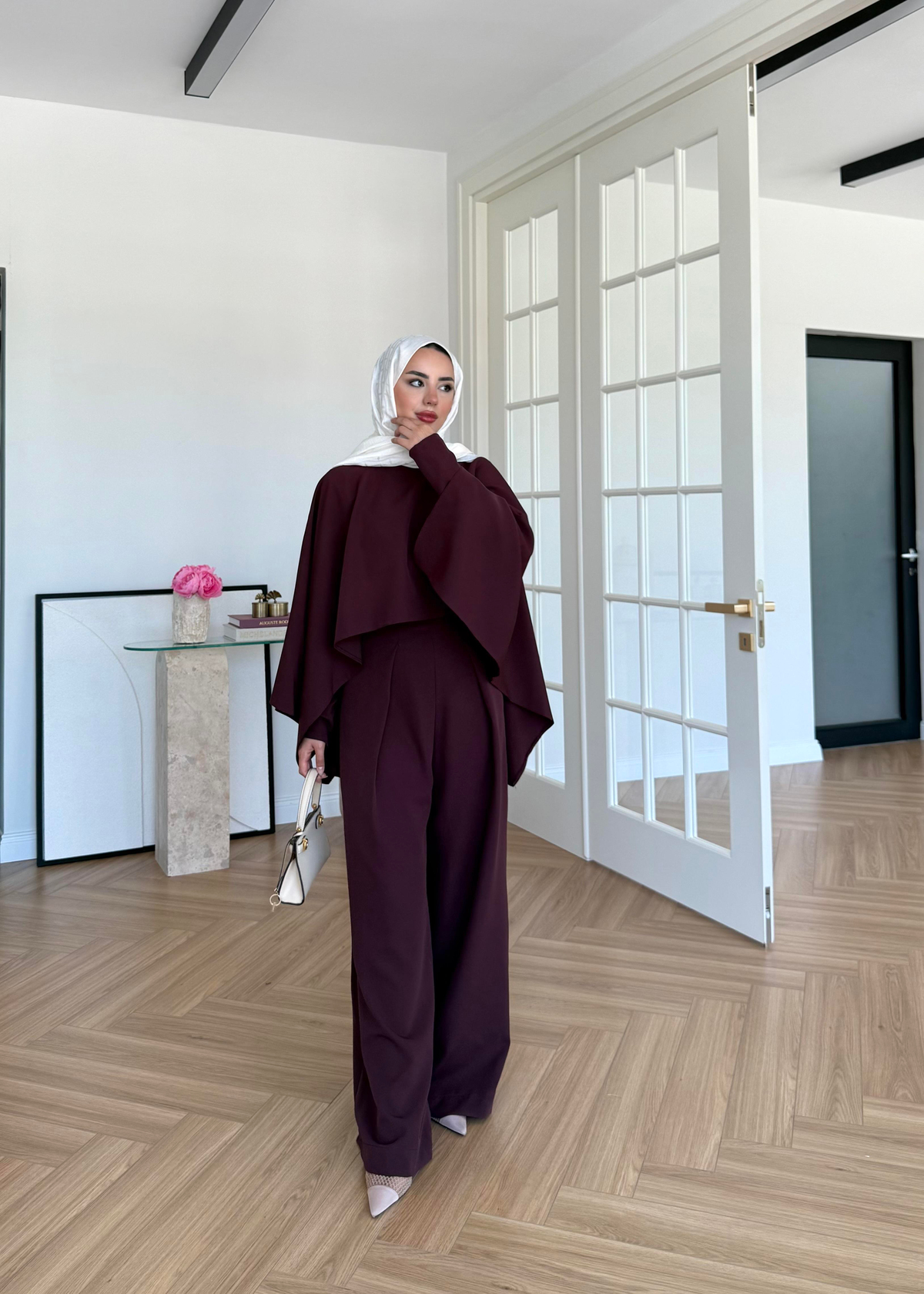 Pelerinli Tasarım Tulum Mürdüm