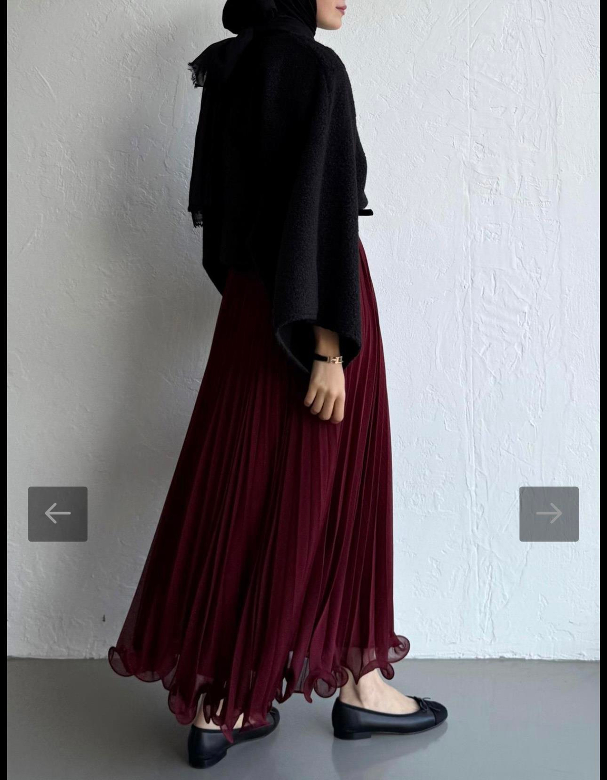 Pinterest Şifon Etek Bordo