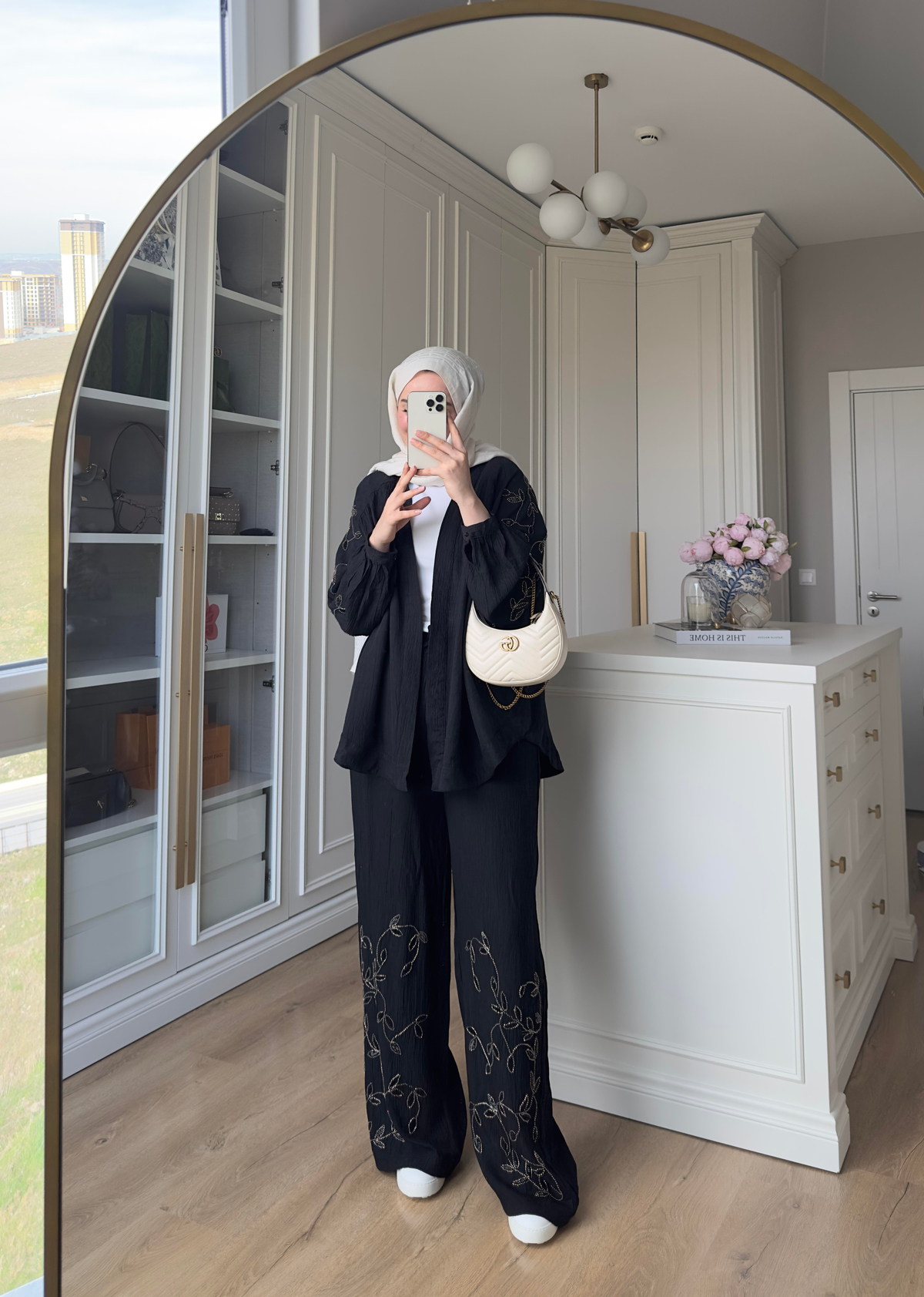 Premium El İşlemeli Pantolon Siyah