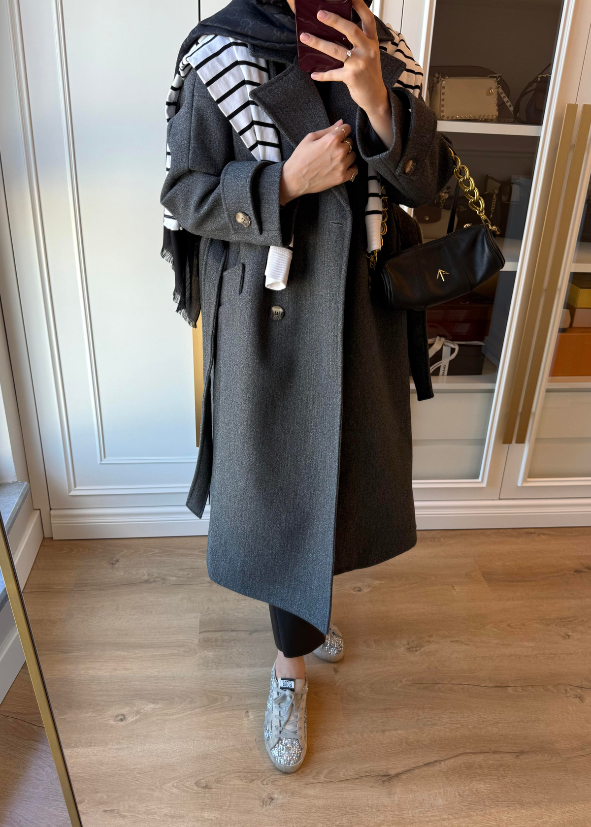 Premium Oversize Kaşe Kaban Antrasit