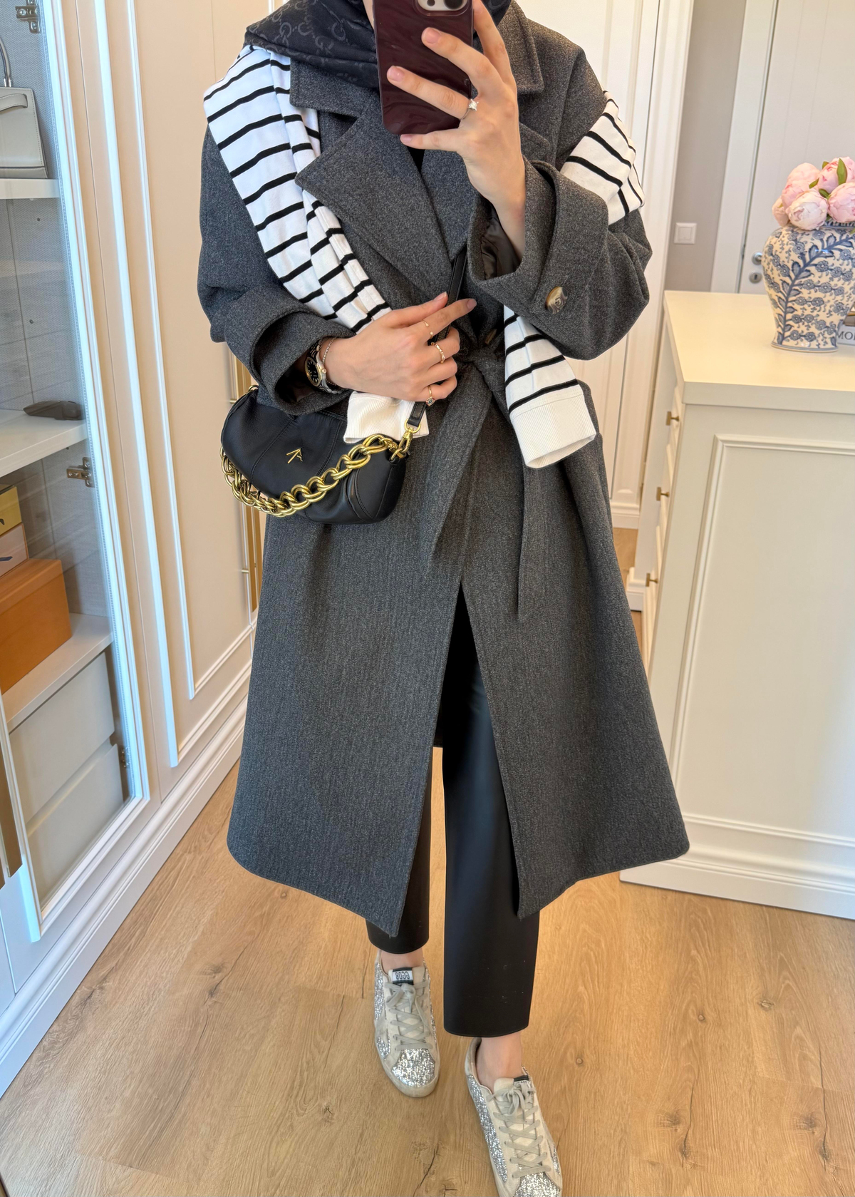 Premium Oversize Kaşe Kaban Antrasit