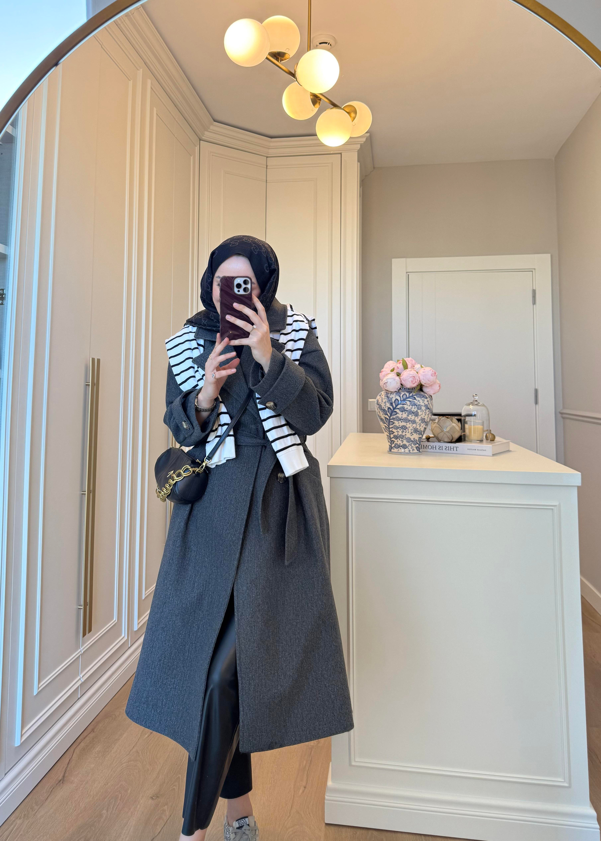 Premium Oversize Kaşe Kaban Antrasit