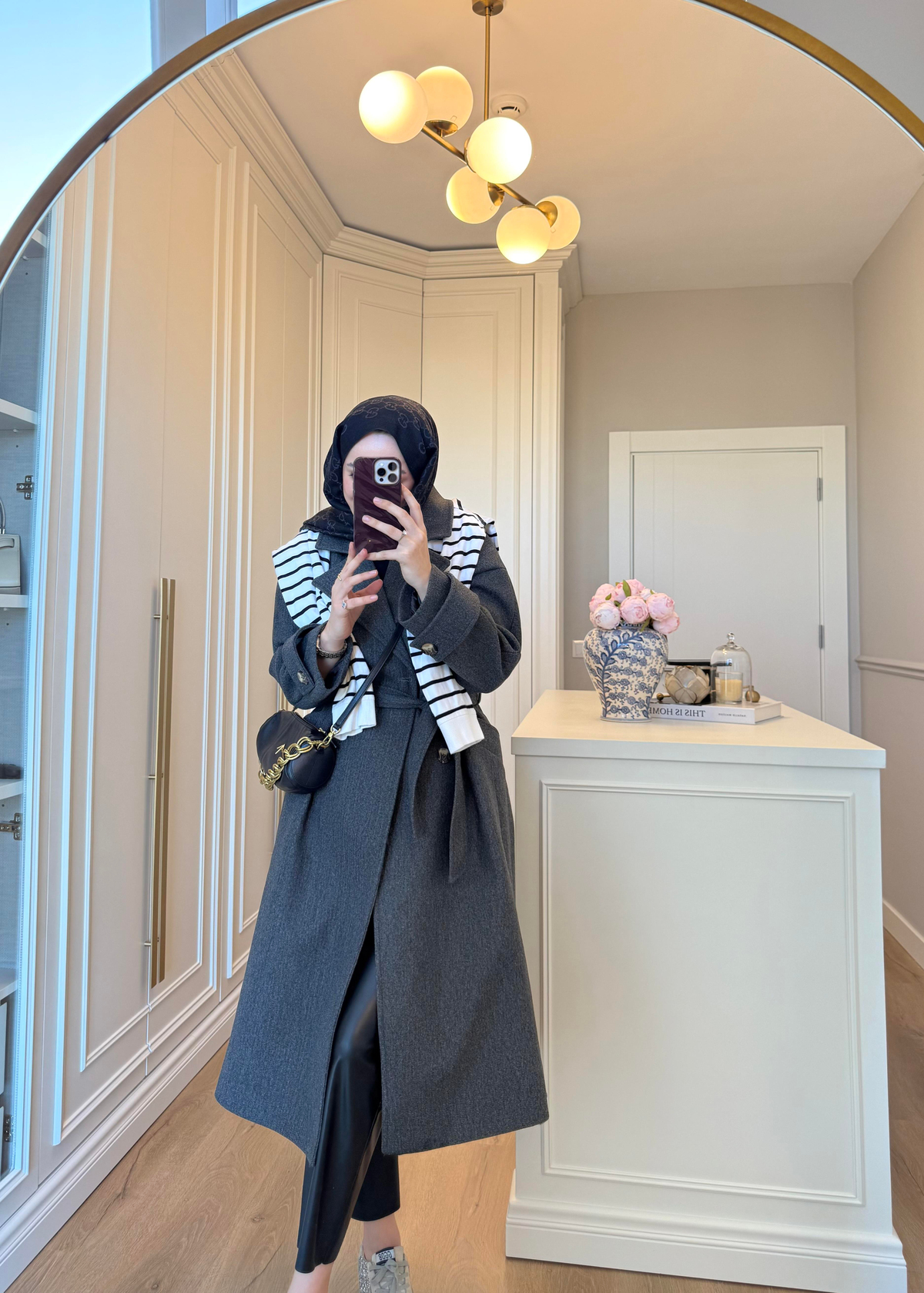 Premium Oversize Kaşe Kaban Antrasit