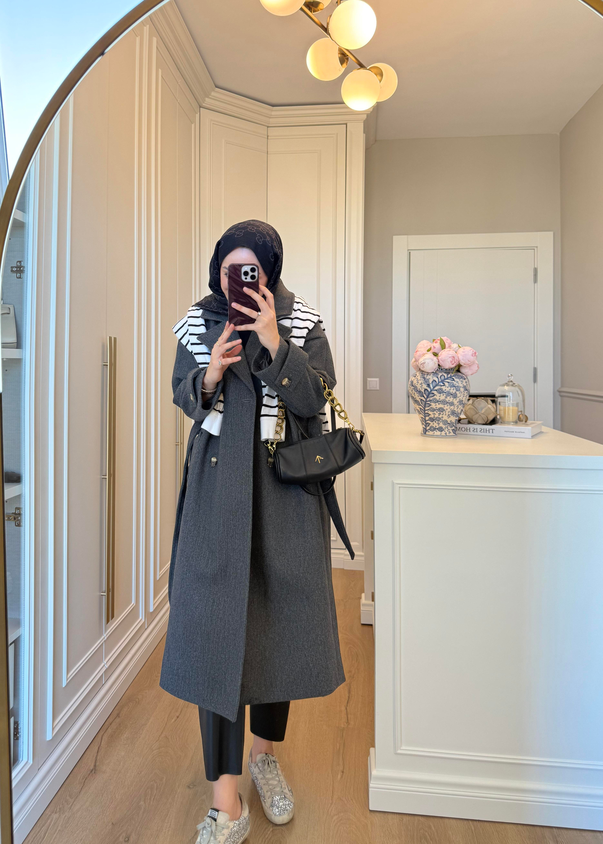 Premium Oversize Kaşe Kaban Antrasit