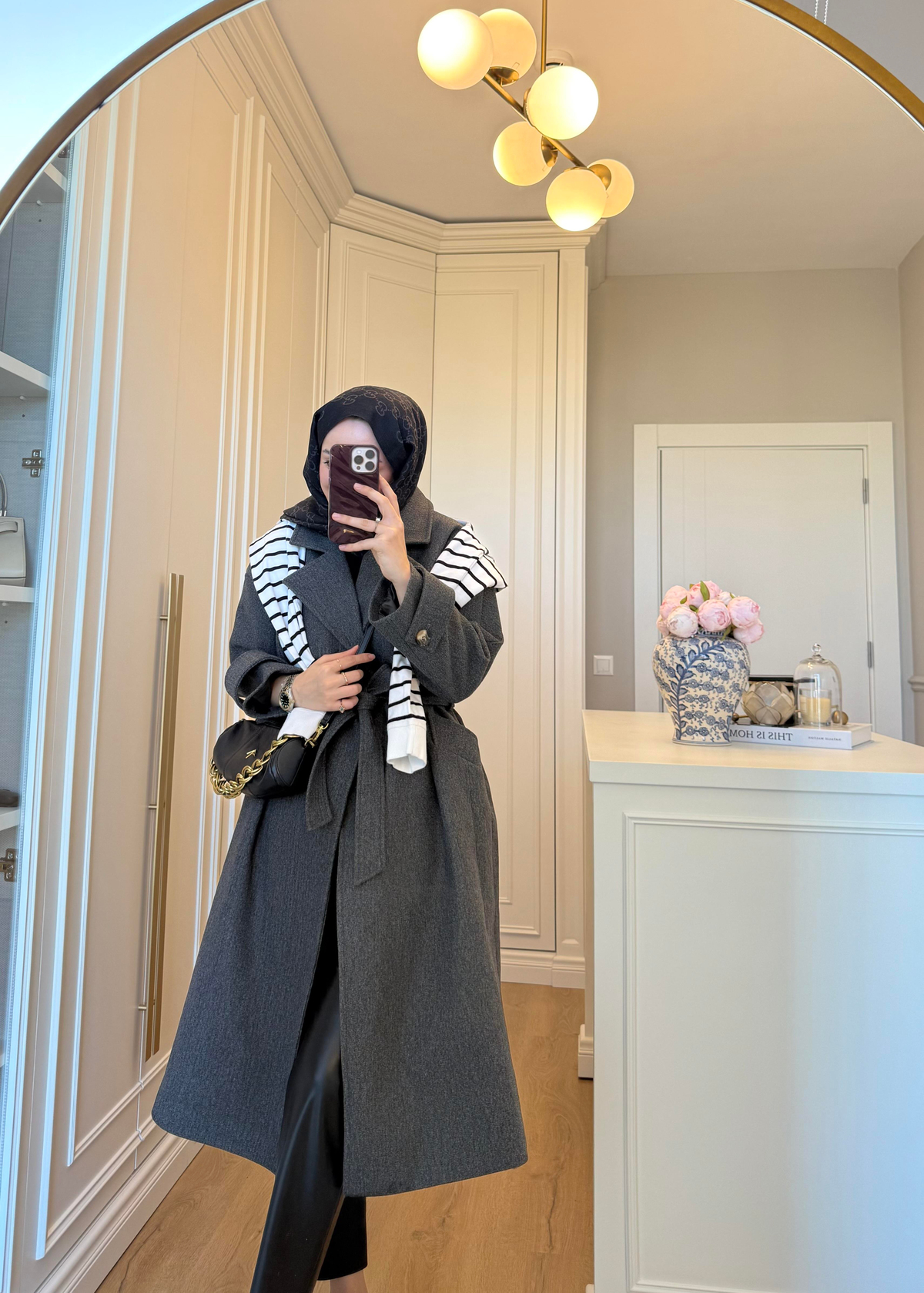 Premium Oversize Kaşe Kaban Antrasit