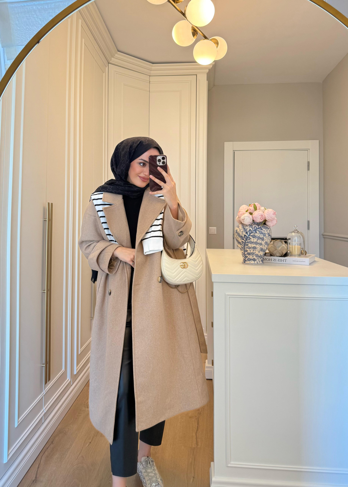 Premium Oversize Kaşe Kaban Camel