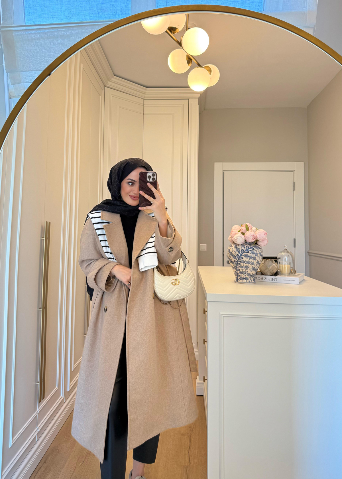 Premium Oversize Kaşe Kaban Camel