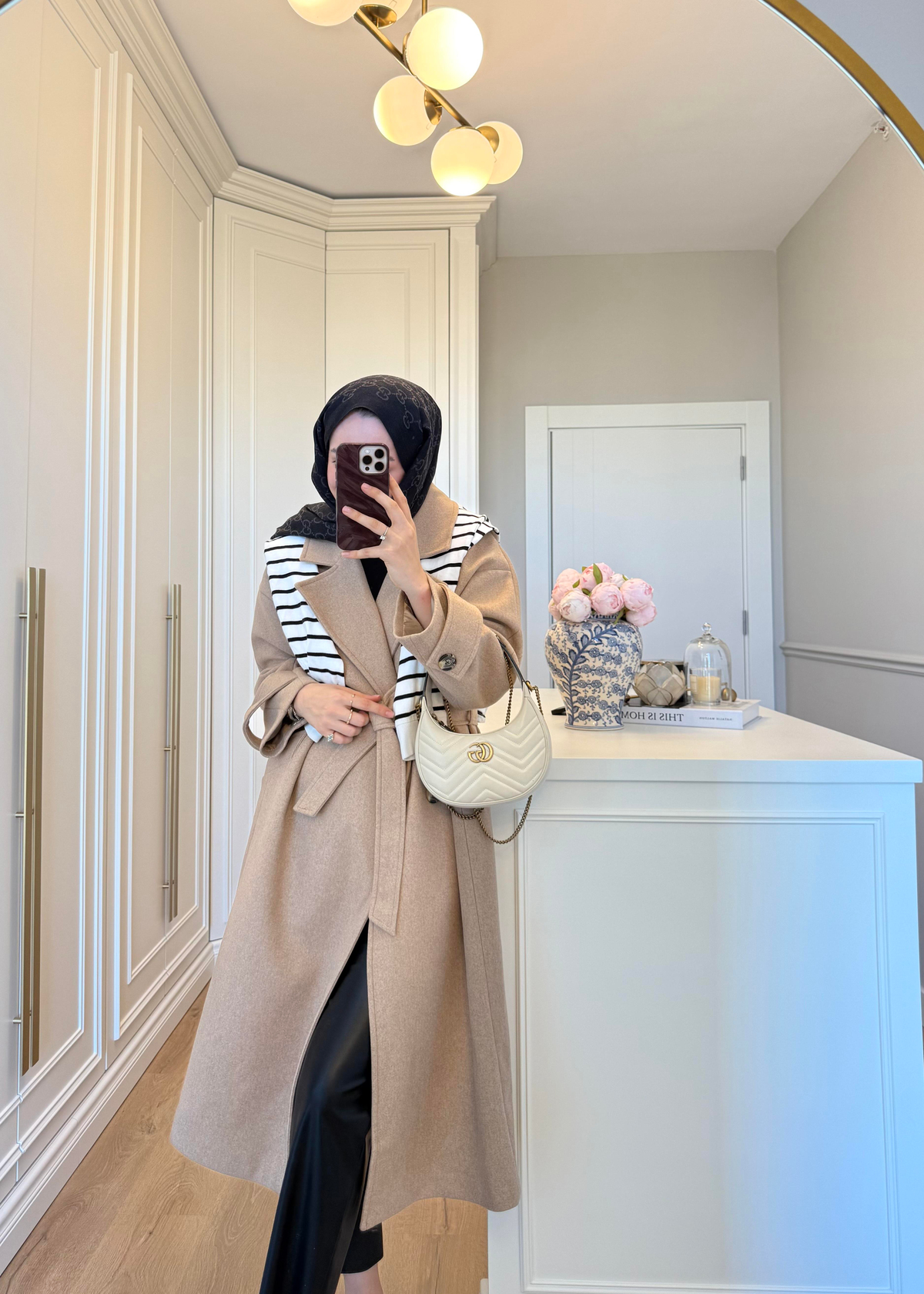 Premium Oversize Kaşe Kaban Camel