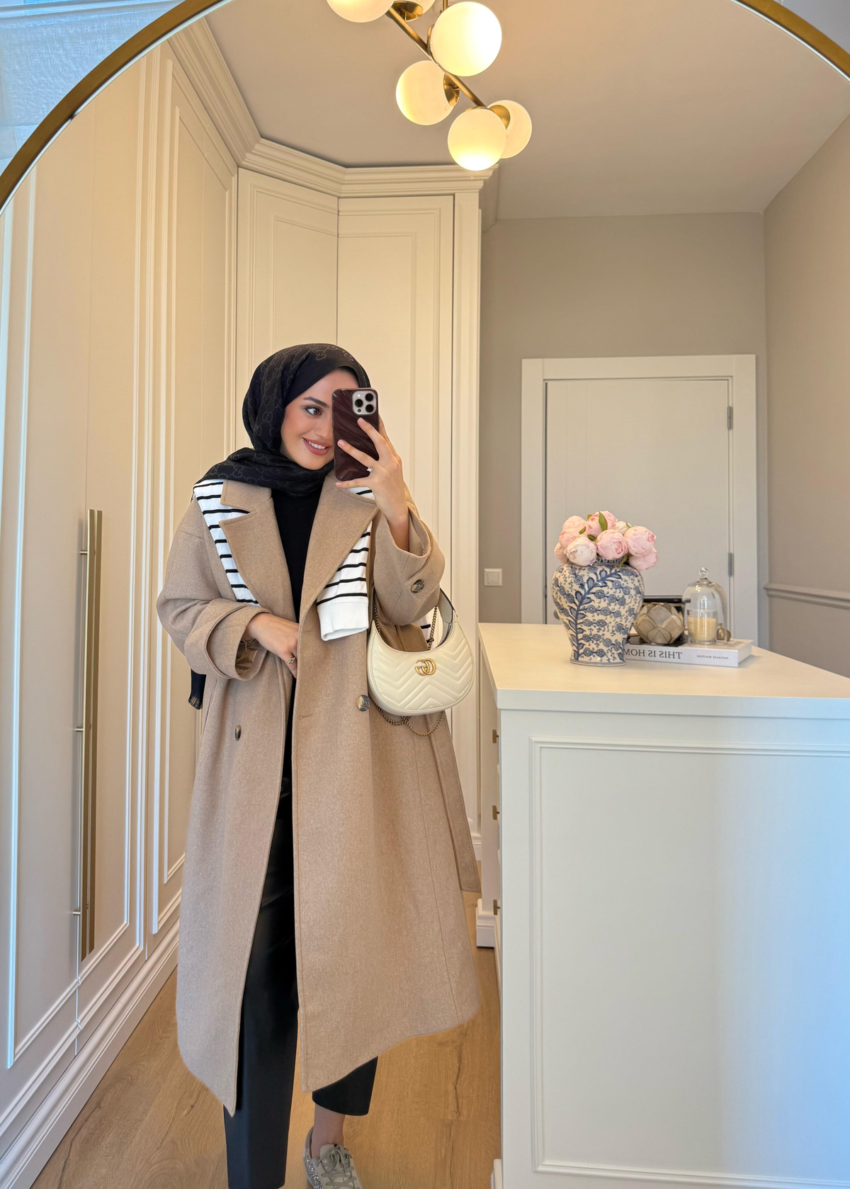 Premium Oversize Kaşe Kaban Camel