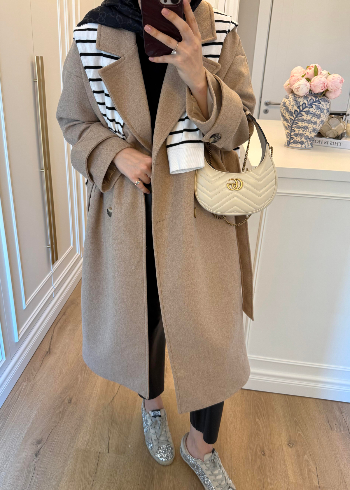 Premium Oversize Kaşe Kaban Camel