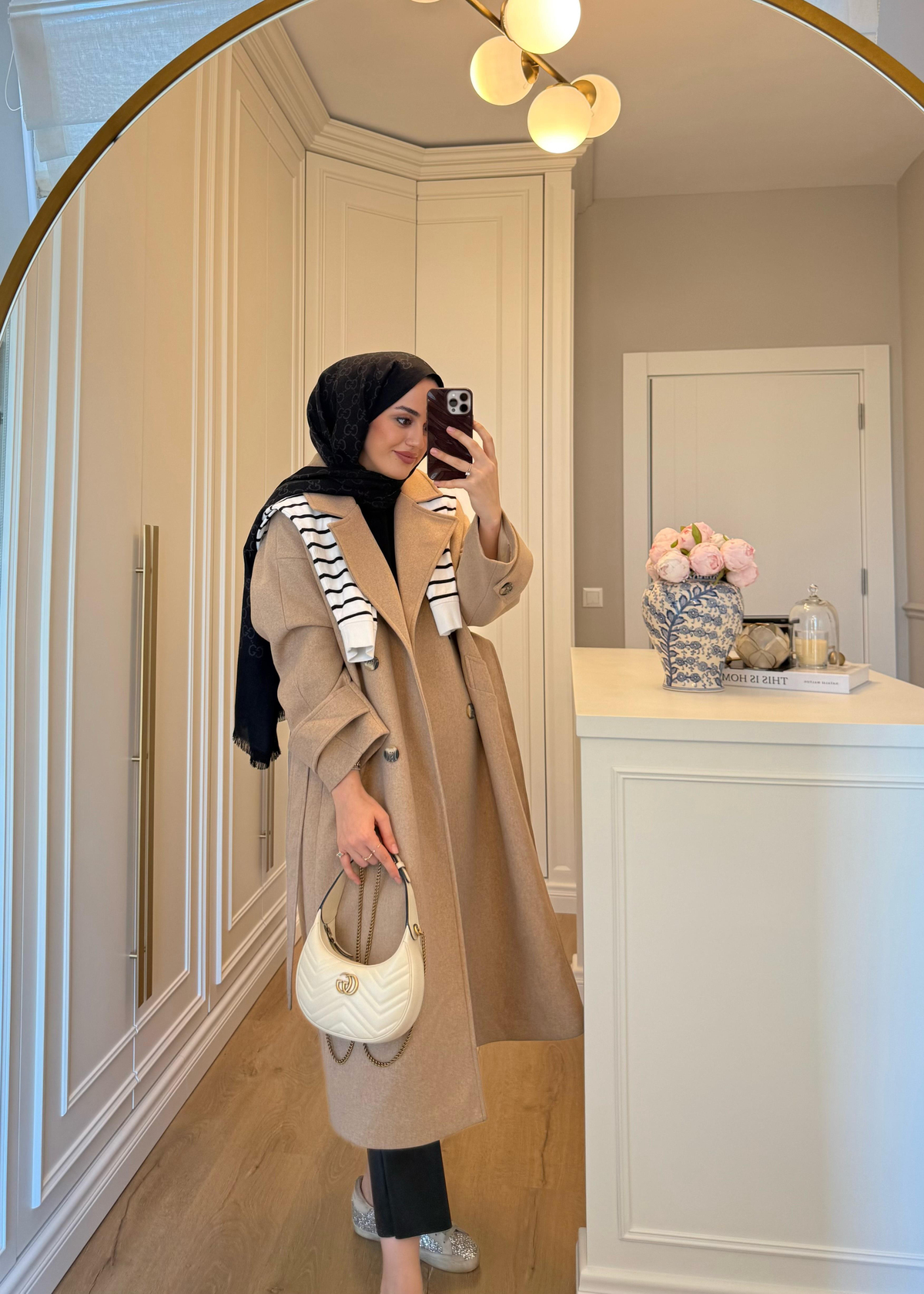 Premium Oversize Kaşe Kaban Camel