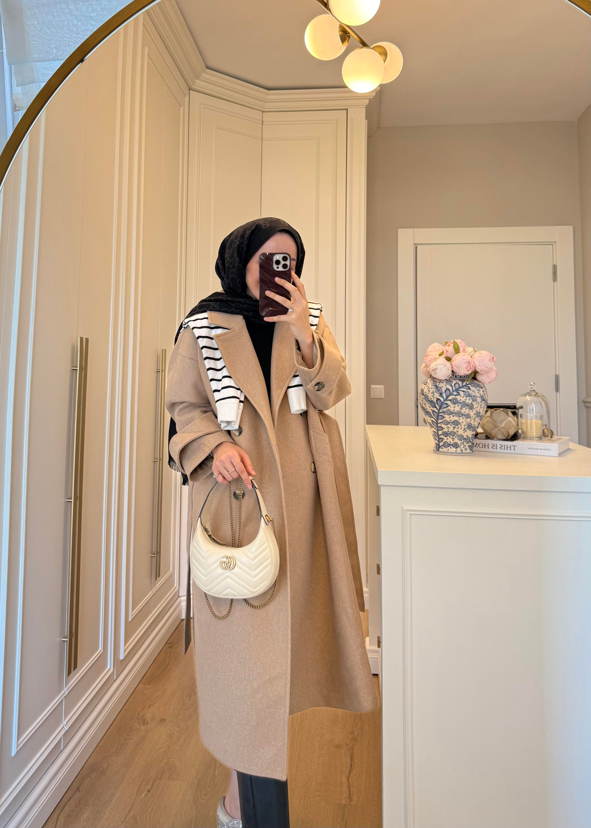 Premium Oversize Kaşe Kaban Camel