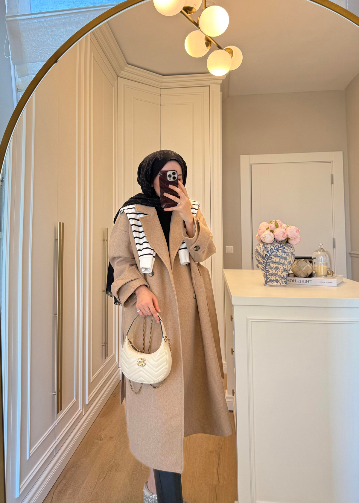 Premium Oversize Kaşe Kaban Camel