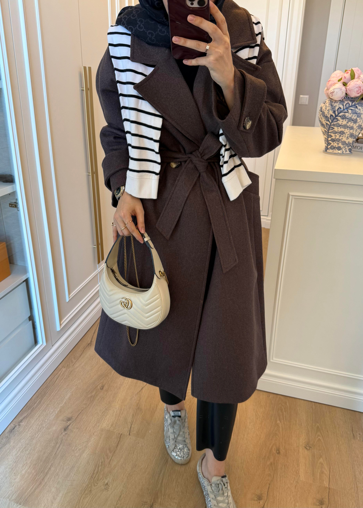 Premium Oversize Kaşe Kaban Kahverengi