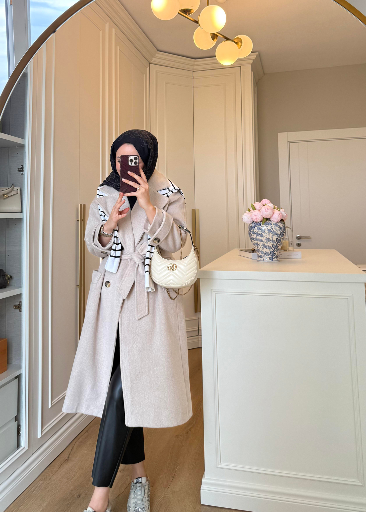 Premium Oversize Kaşe Kaban Taş