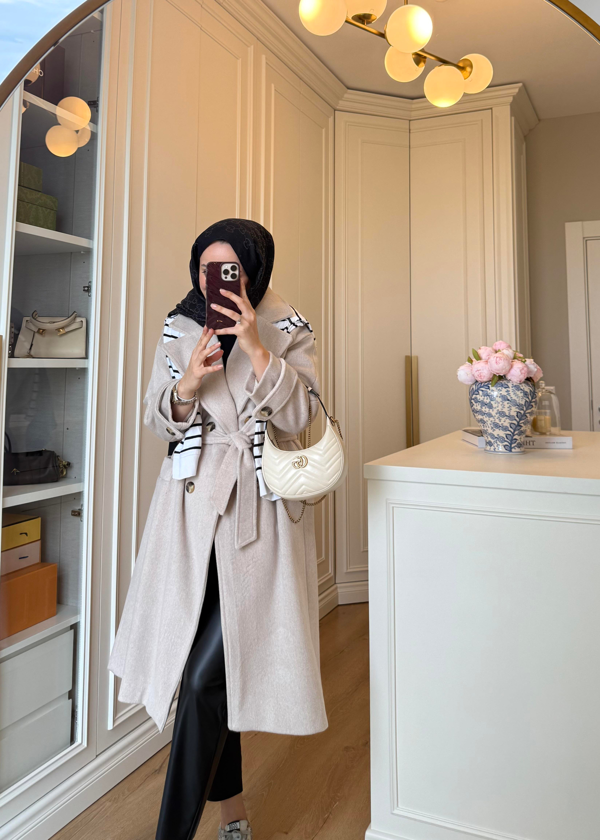 Premium Oversize Kaşe Kaban Taş