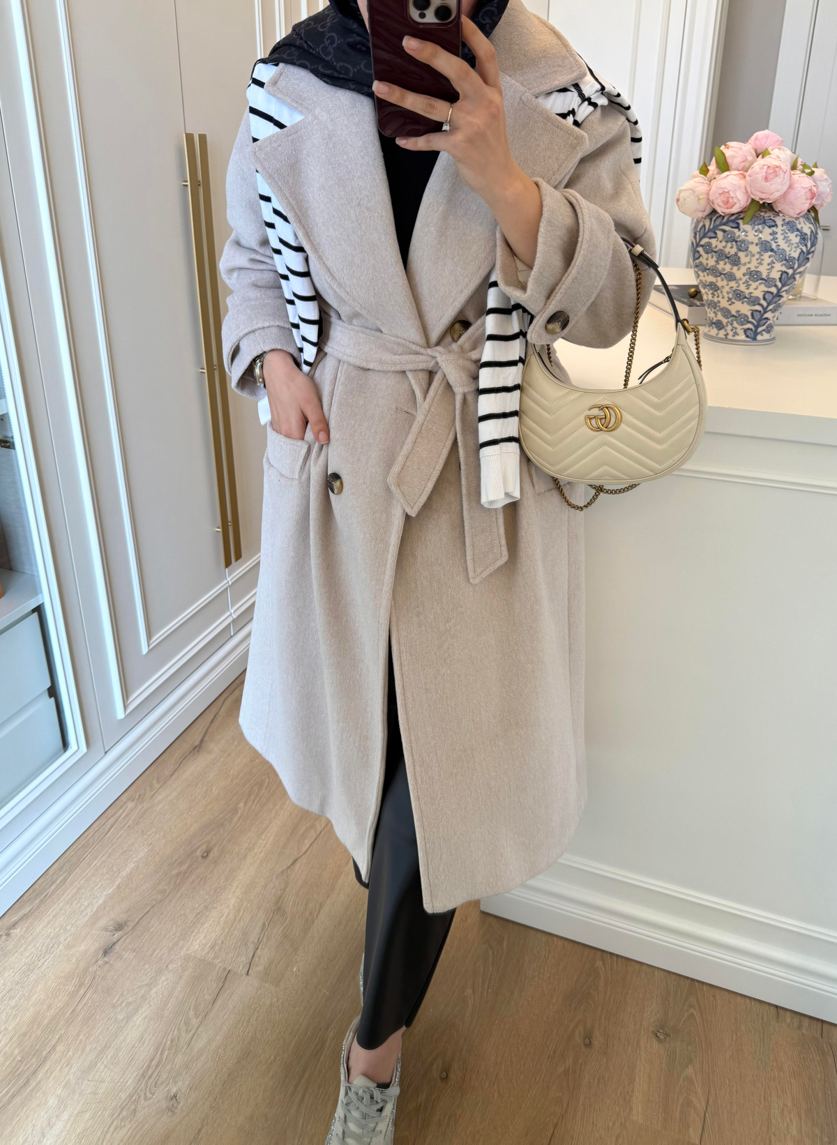 Premium Oversize Kaşe Kaban Taş