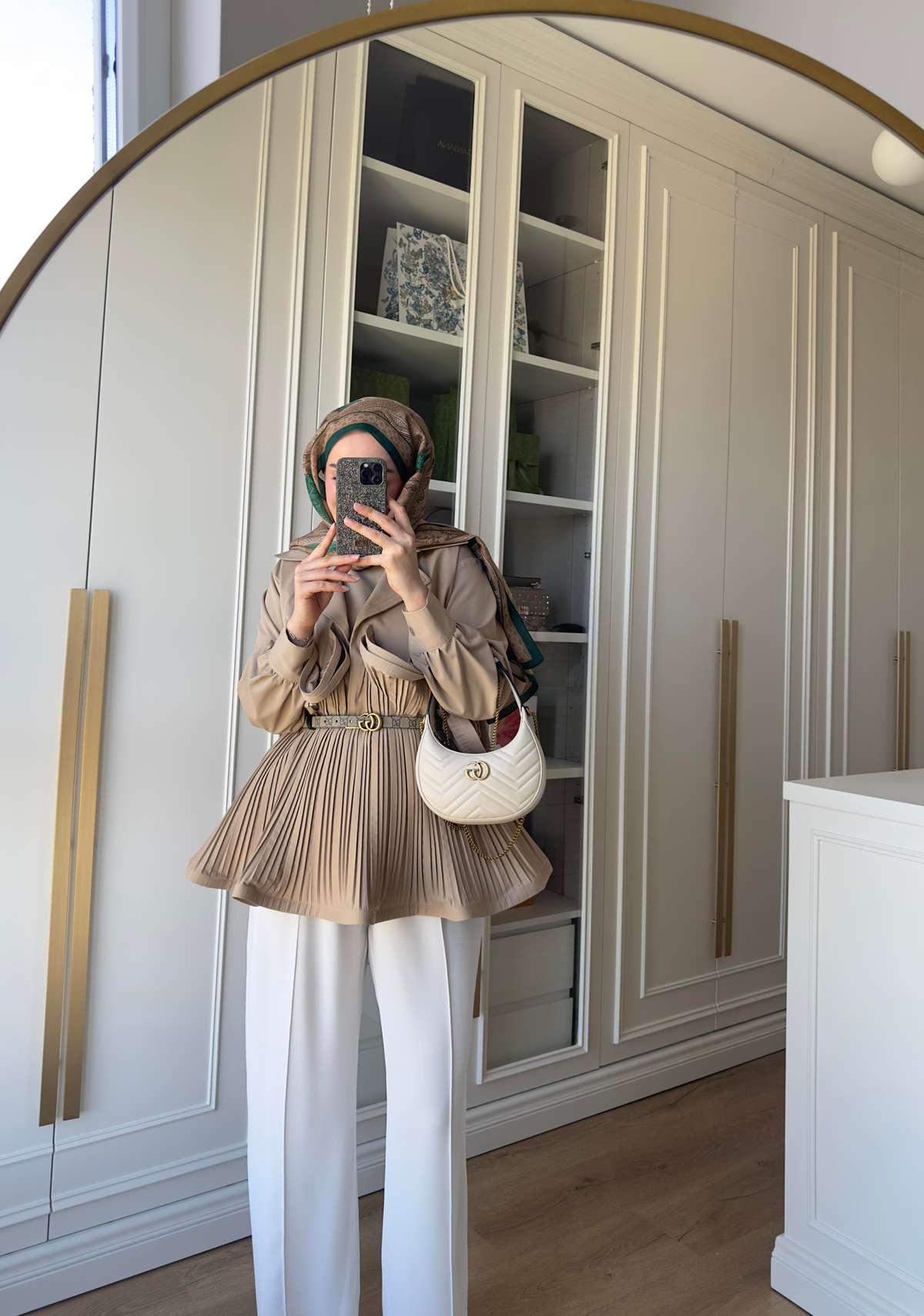 Premium Piliseli Tasarım Ceket Vizon