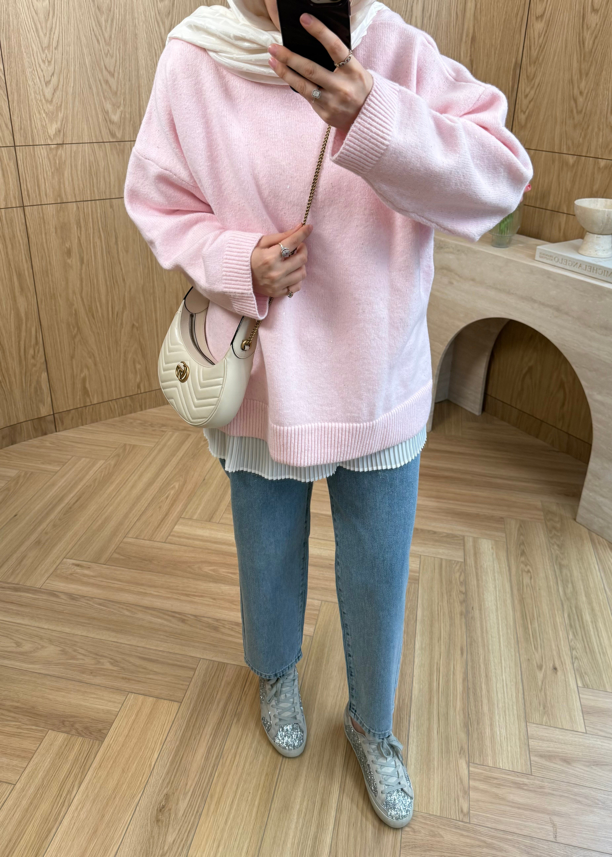 Pullu Triko Kazak Pembe