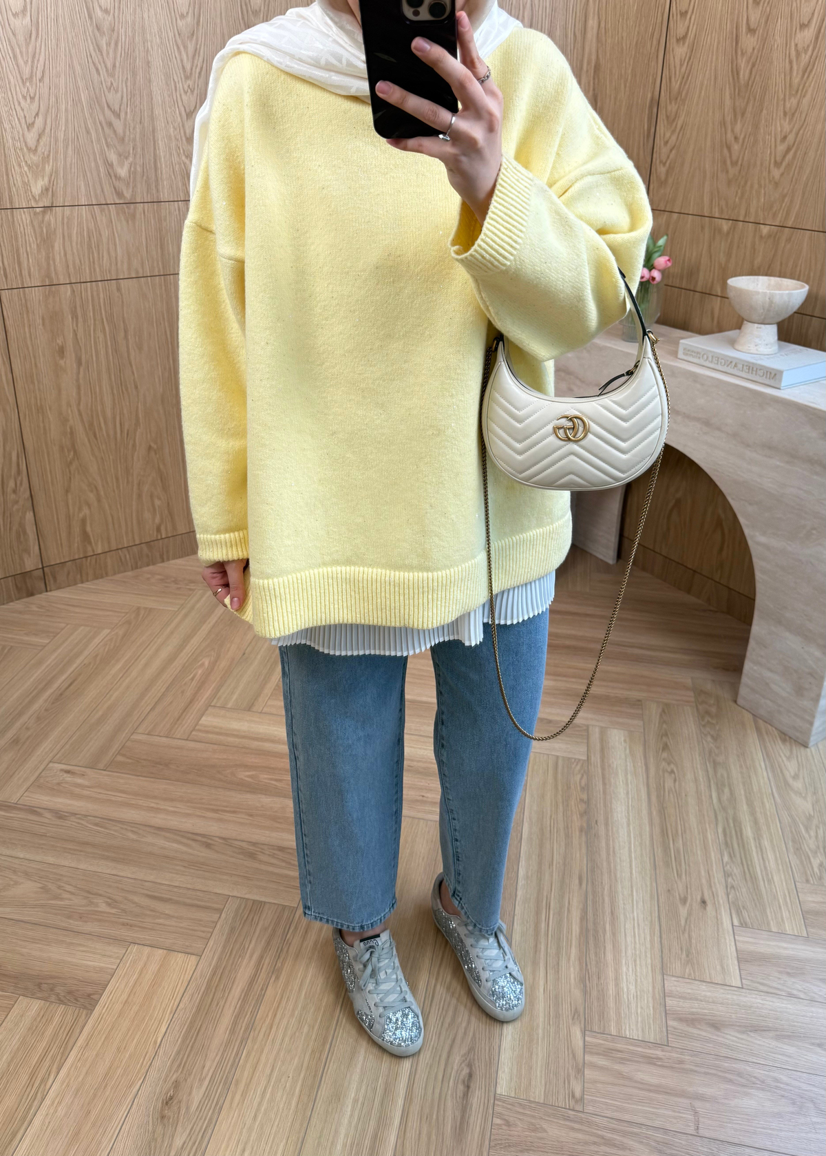 Pullu Triko Kazak Sarı