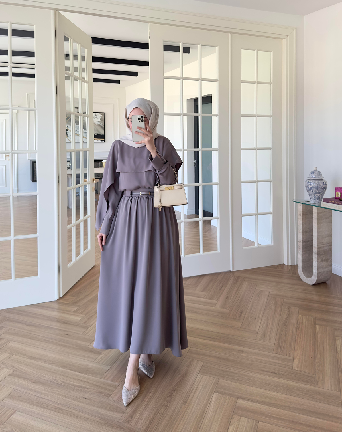 Pure Kemerli Etekli Takım Vizon