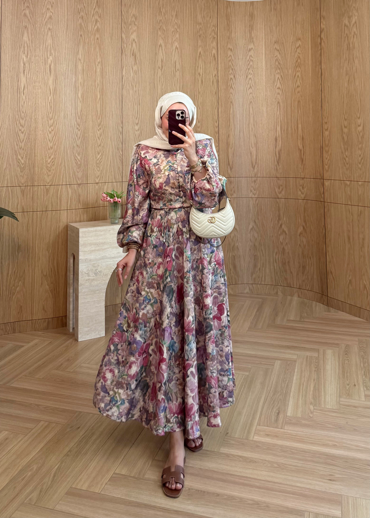 Rose Keten Elbise