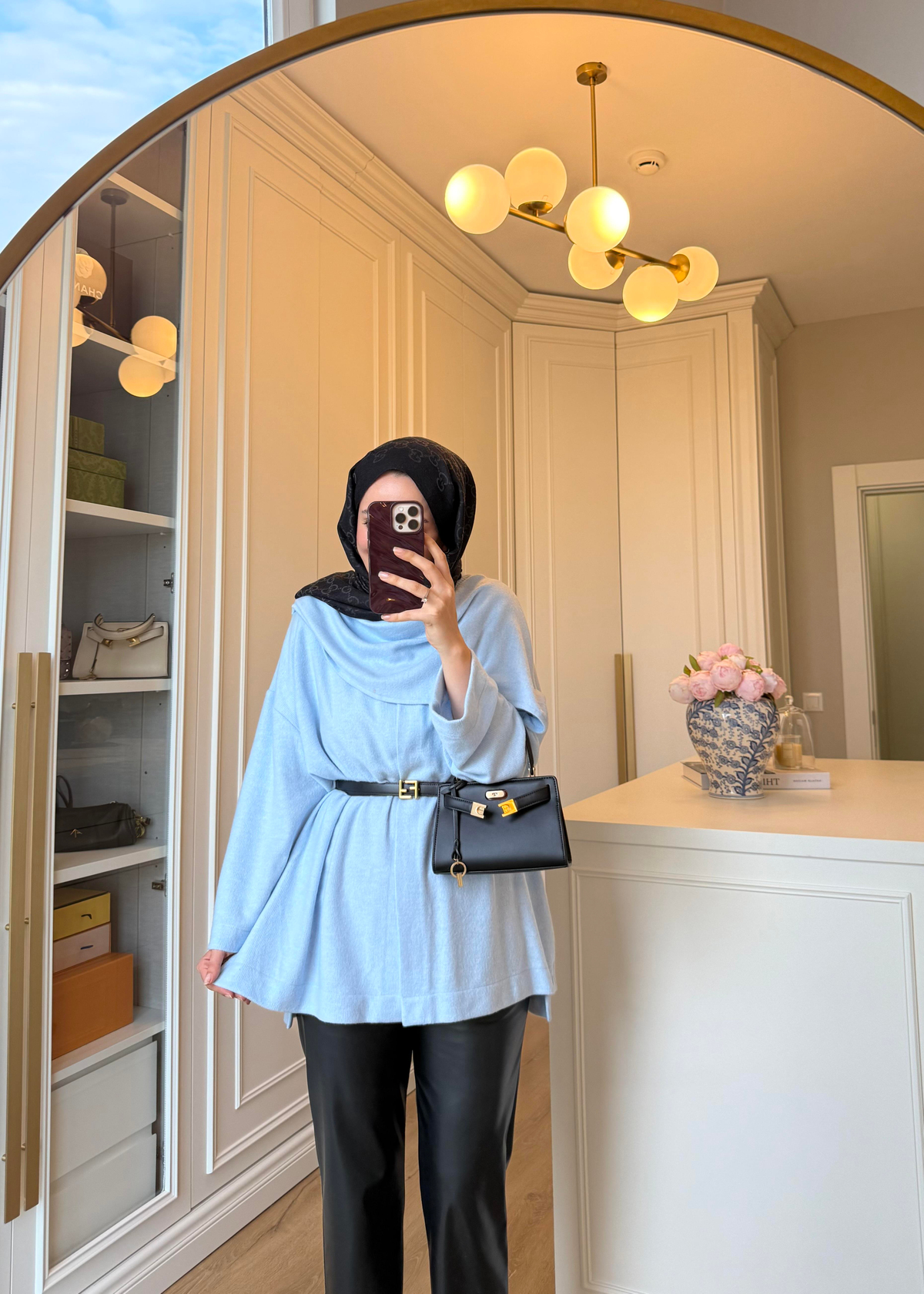 Şal Kapama Detaylı Hırka Bebe Mavi