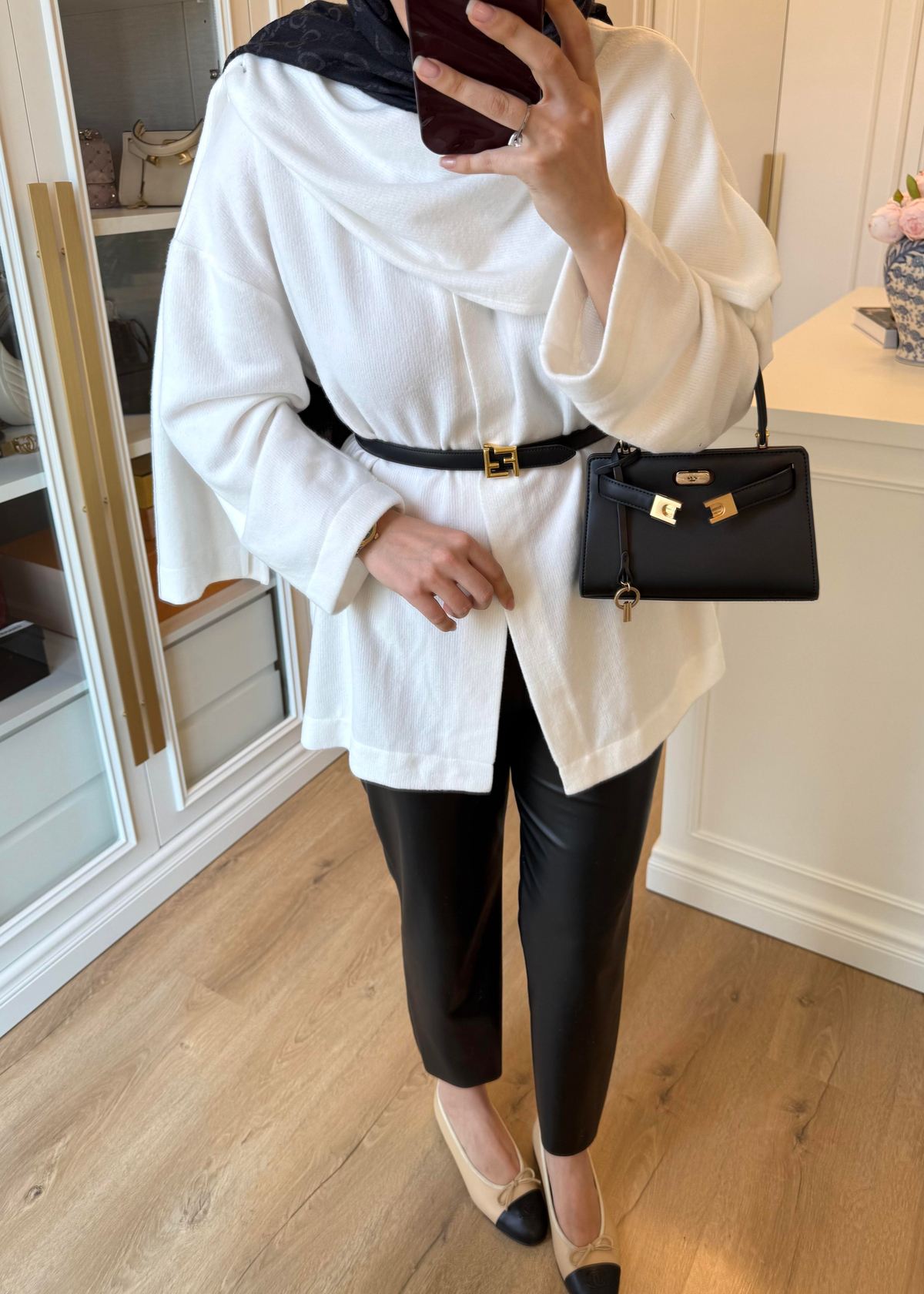 Şal Kapama Detaylı Hırka Ekru