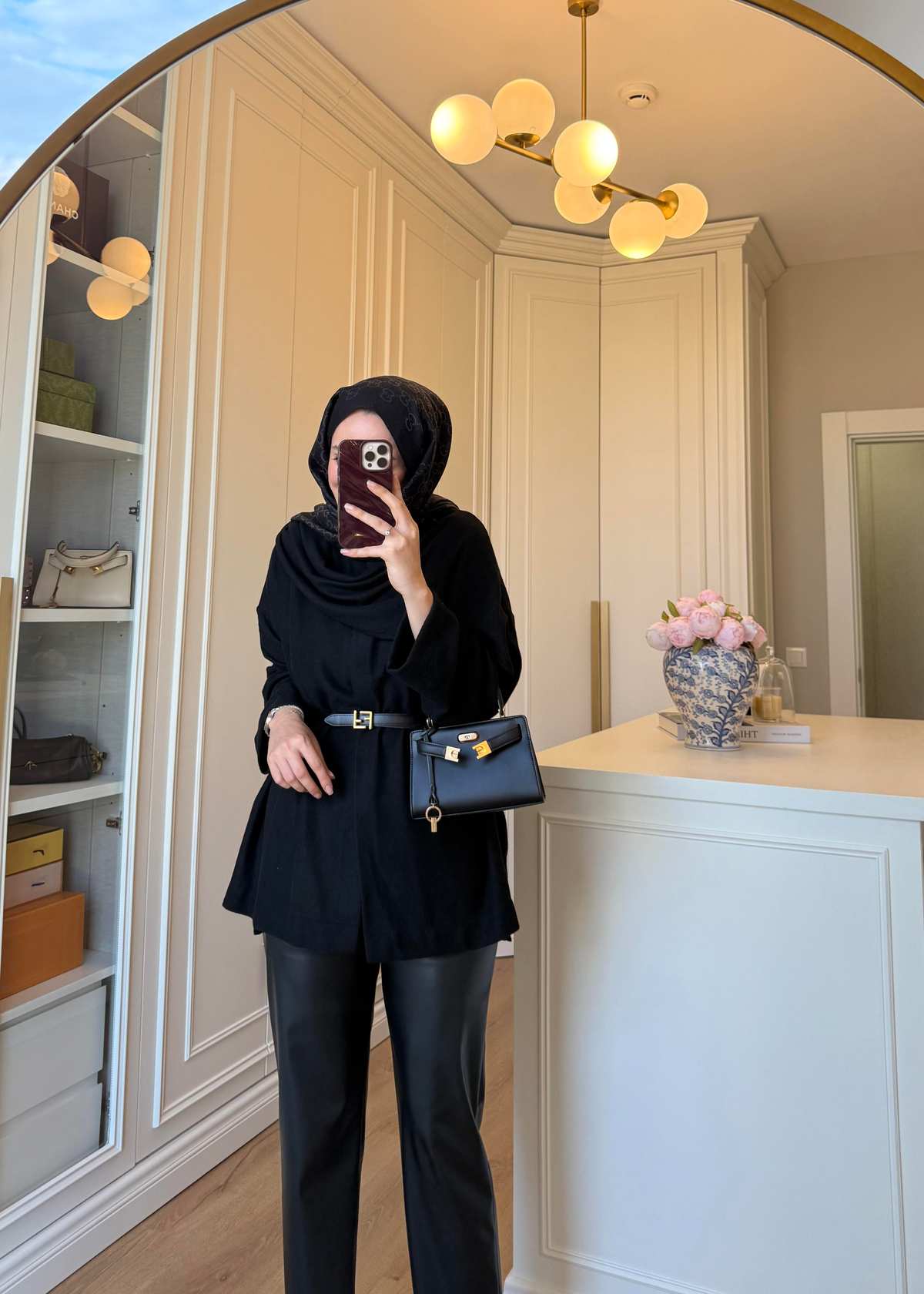 Şal Kapama Detaylı Hırka Siyah