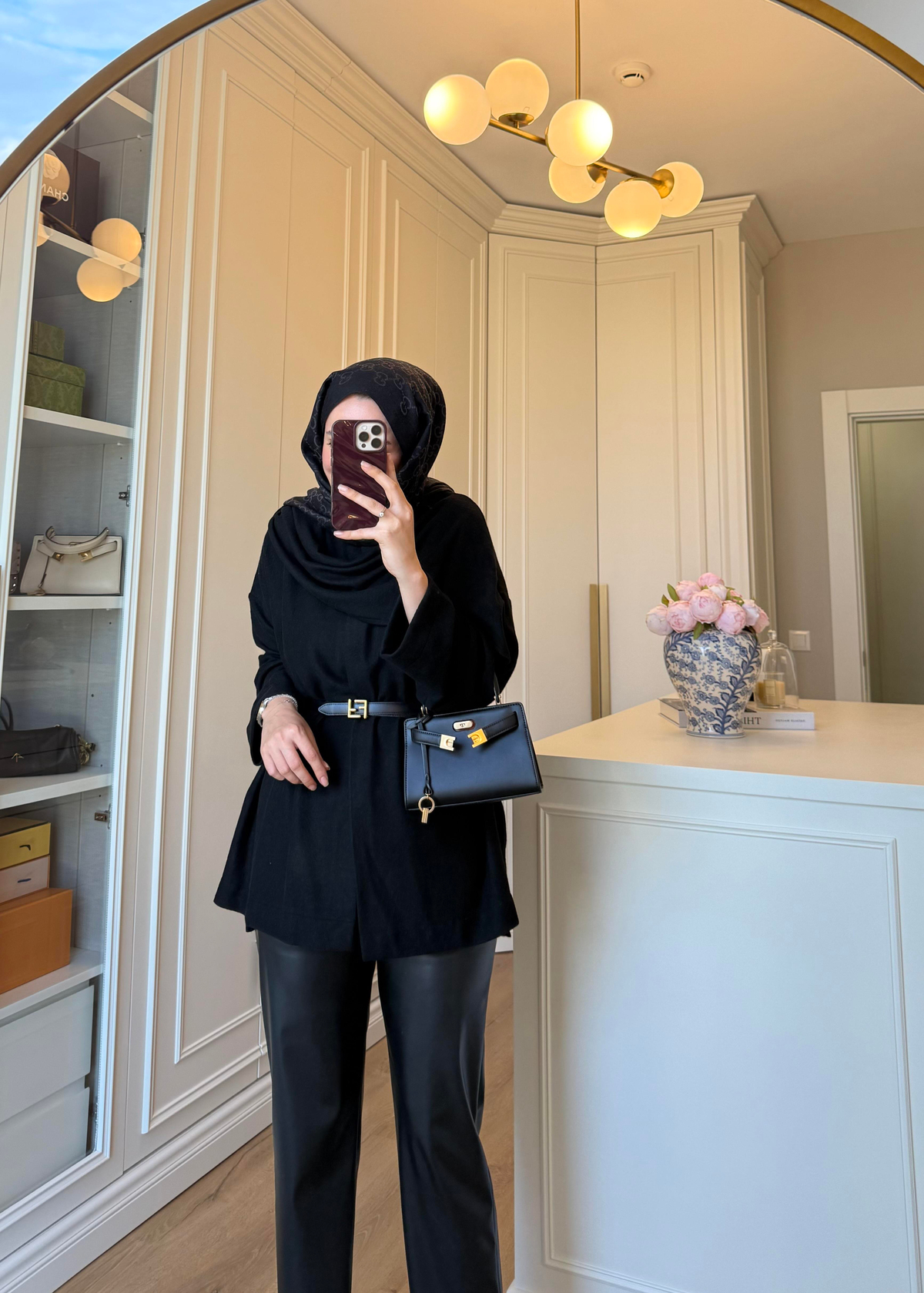 Şal Kapama Detaylı Hırka Siyah